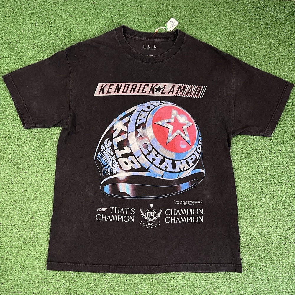 RARE Kendrick Lamar Rare Champion Ring Shirt Size LARGE  Official TDE Merch Rap